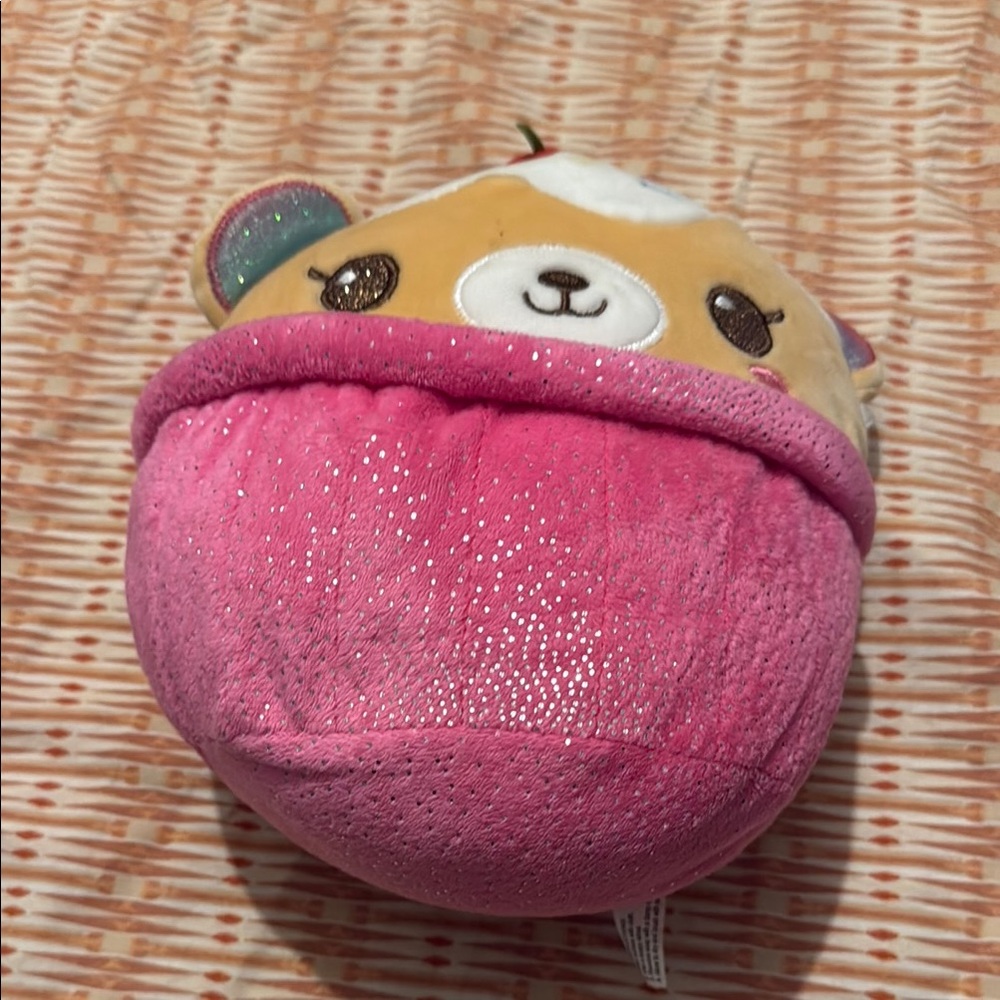 Pink and Brown Plush Toy